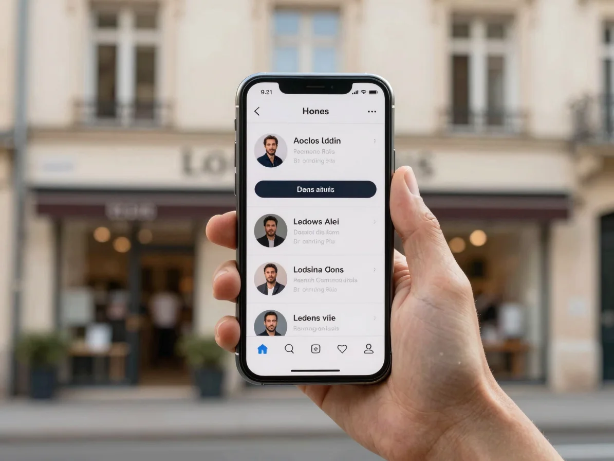 Gros plan sur un smartphone affichant des avis clients positifs,